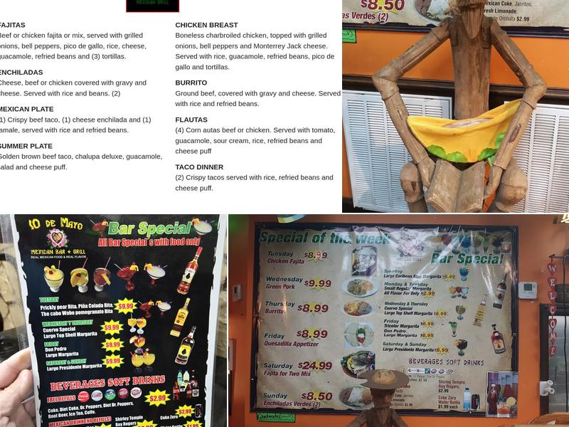 10 De Mayo Menu