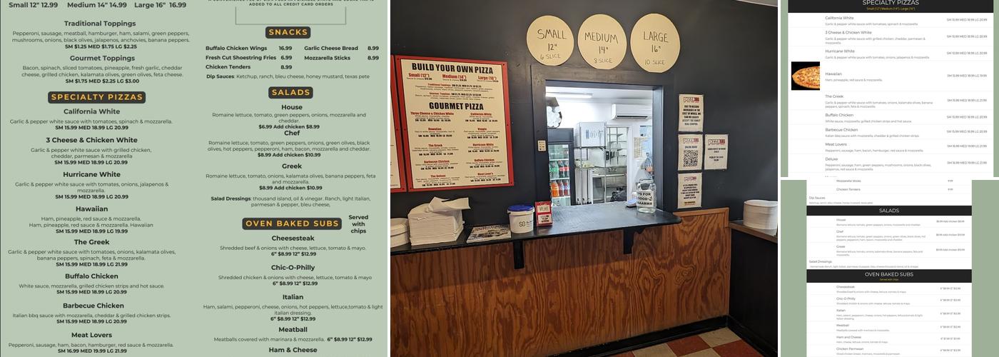 Pizzazz Pizza of Duck Menu