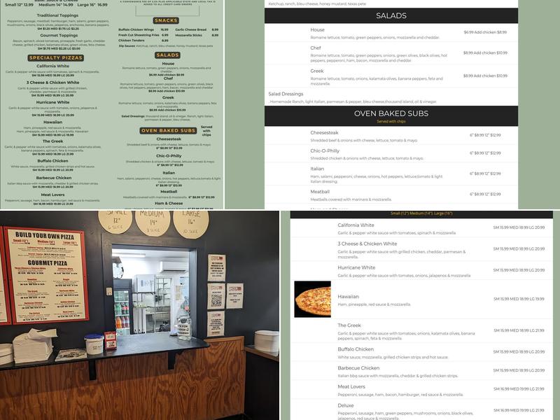 Pizzazz Pizza of Duck Menu