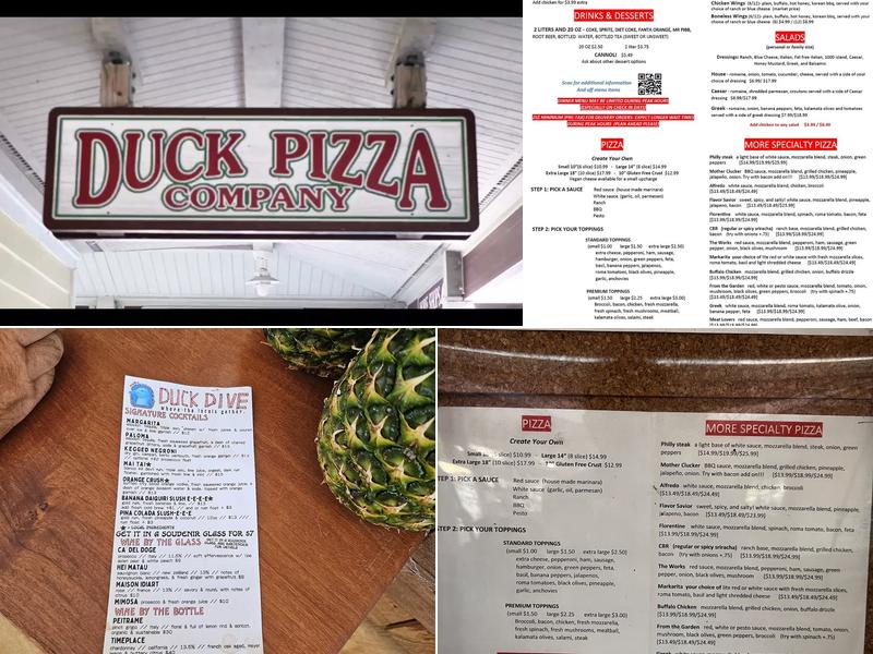 Duck Pizza Menu