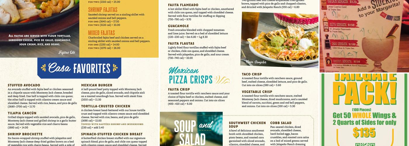 Casa Olé Menu