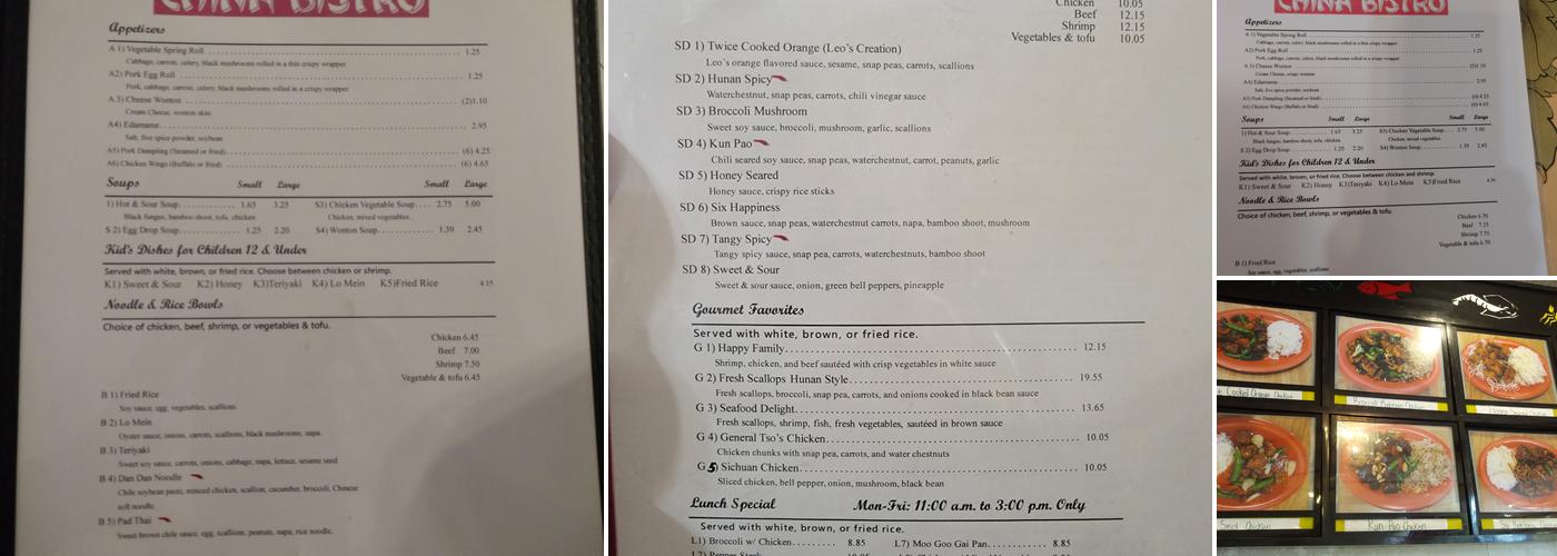 Chef Leo's | China Bistro Menu