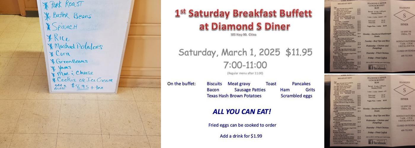 Diamond S Diner Menu