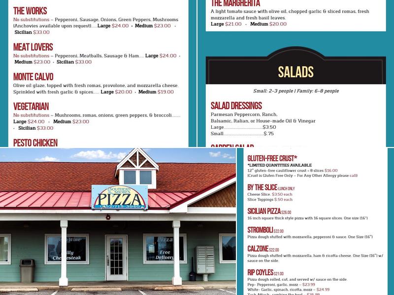 Southern Shores Pizza & Deli Menu