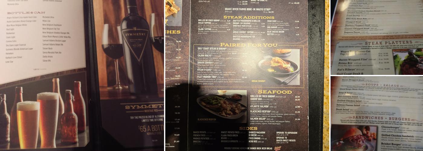 Saltgrass Steak House Menu