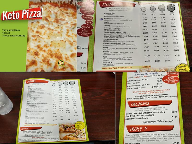 Potter's Pizza Menu