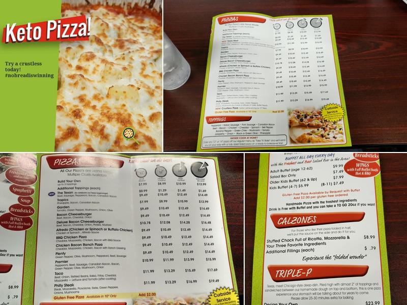 Potter's Pizza Menu