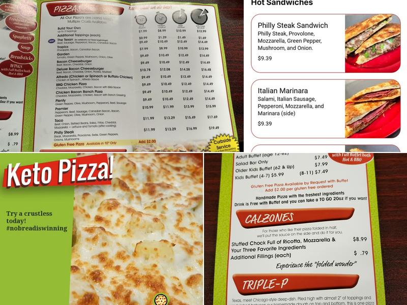 Potter's Pizza Menu