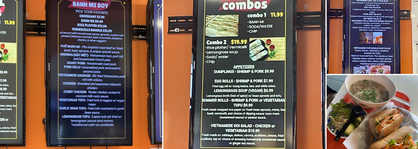 Banh Mi Boy Menu