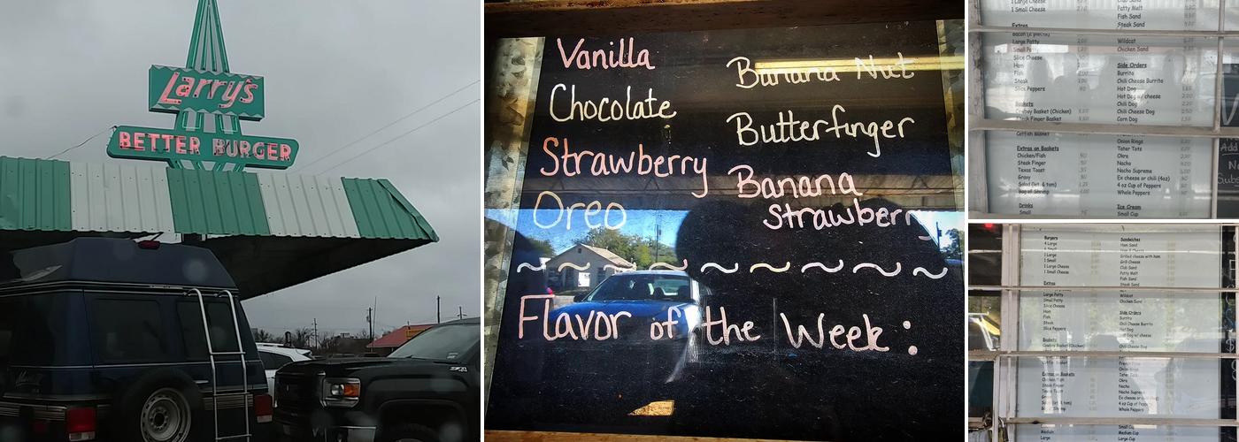 Larry's Better Burger Drive-In Menu