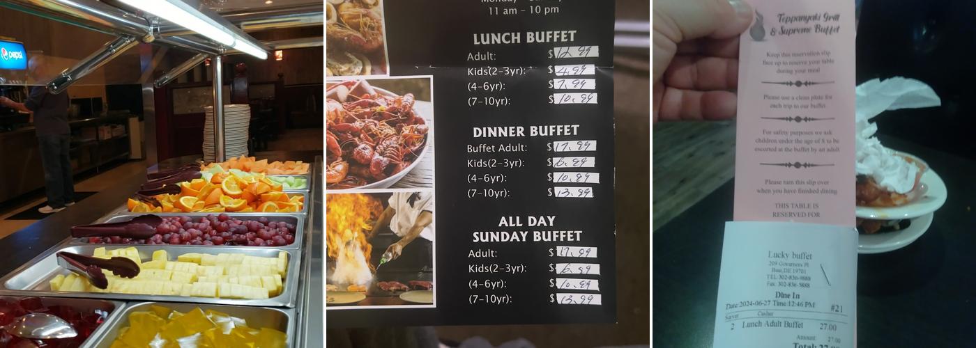 Lucky Buffet Menu