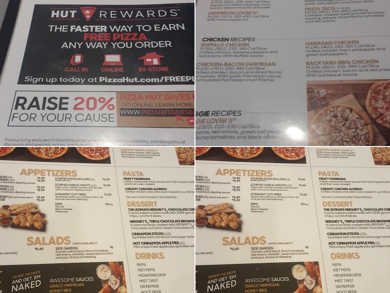 Pizza Hut Menu