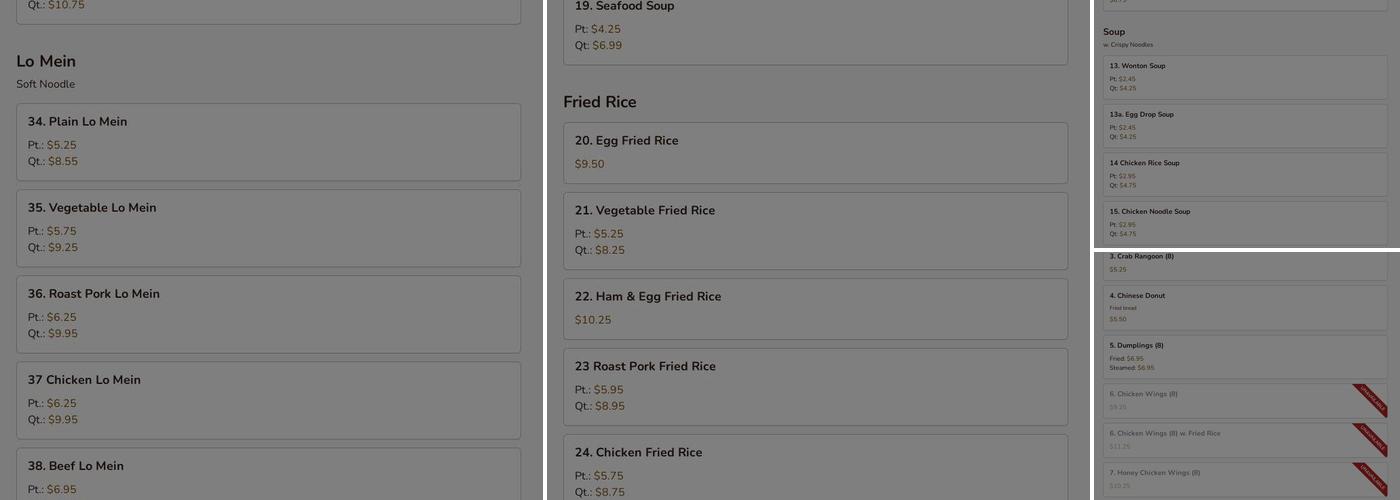 Sunrise Menu