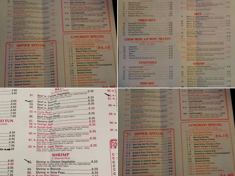 Little Panda Menu