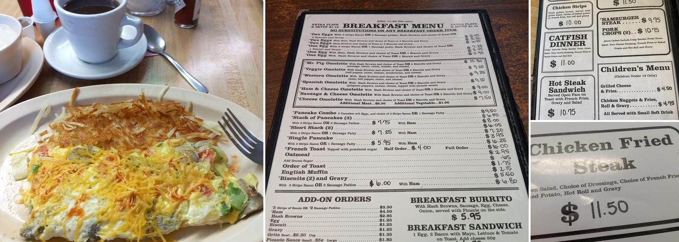 Dixie Pig Menu