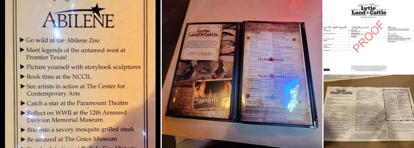 Lytle Land & Cattle Company Menu