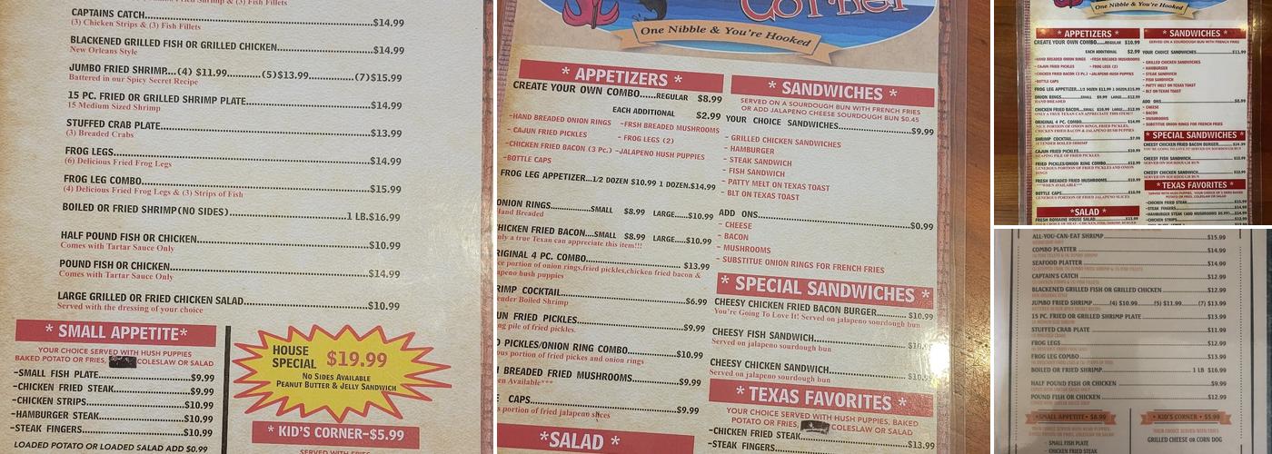 Catfish Corner Menu