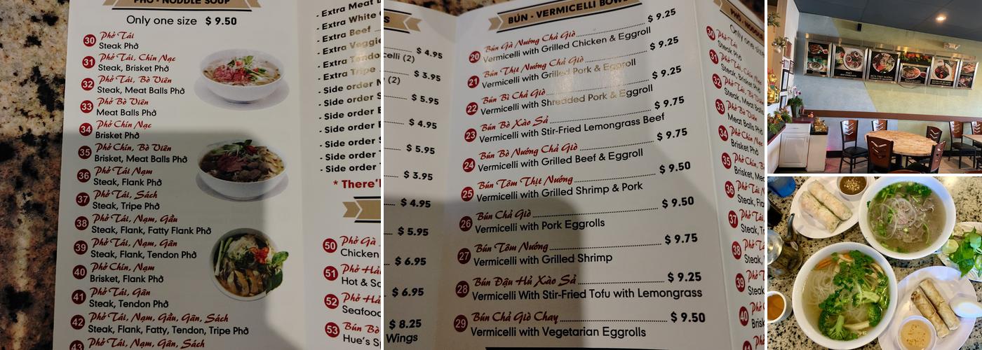 Pho Nhu Vu Menu