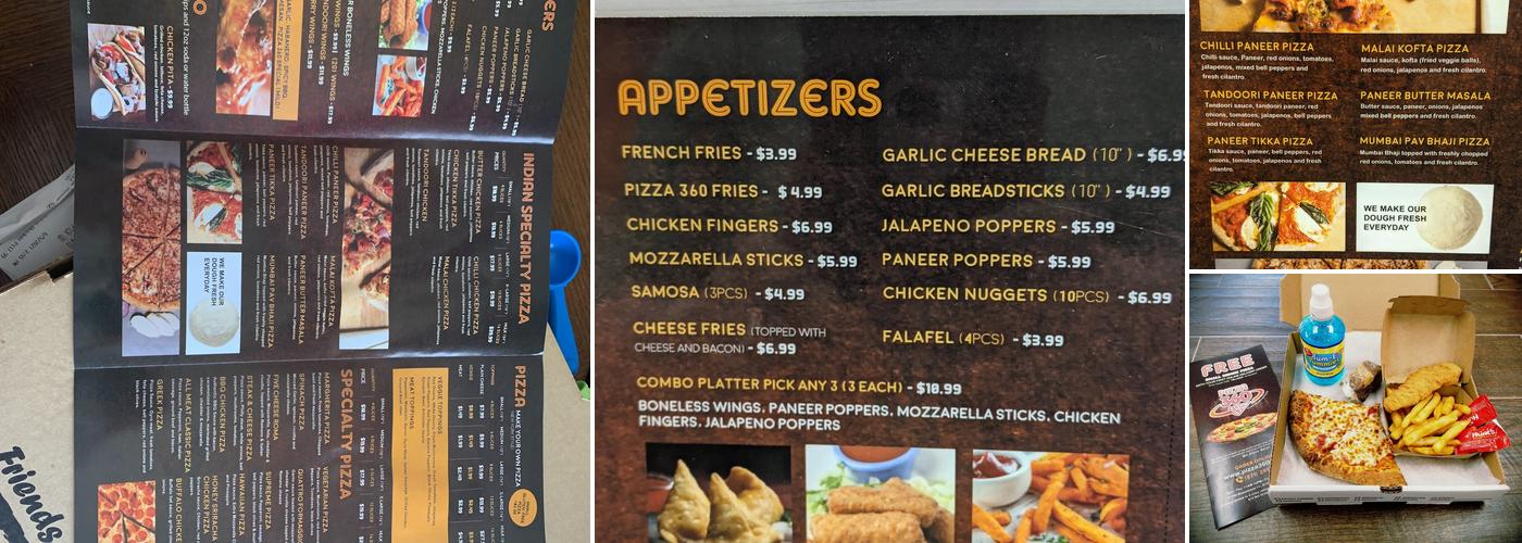 Pizza 360 Menu