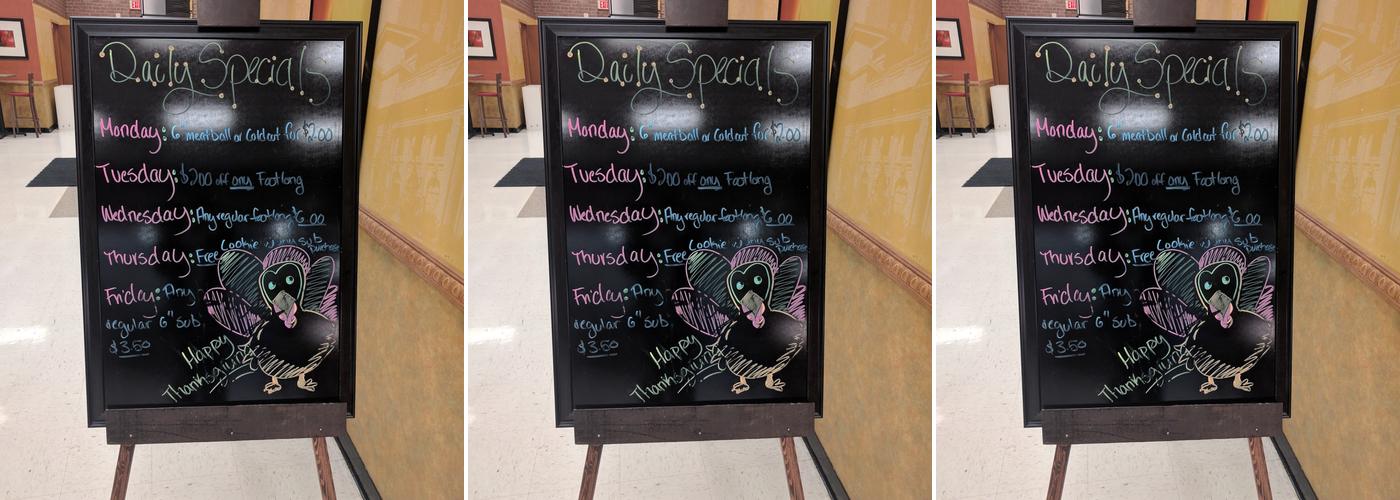 Subway Menu