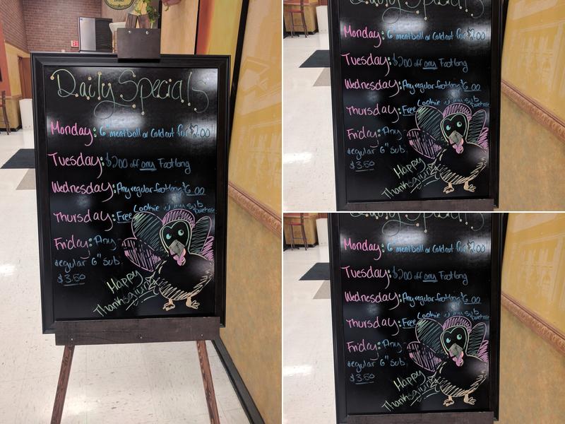 Subway Menu