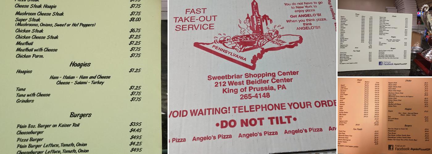 Angelo's Pizza Co Menu