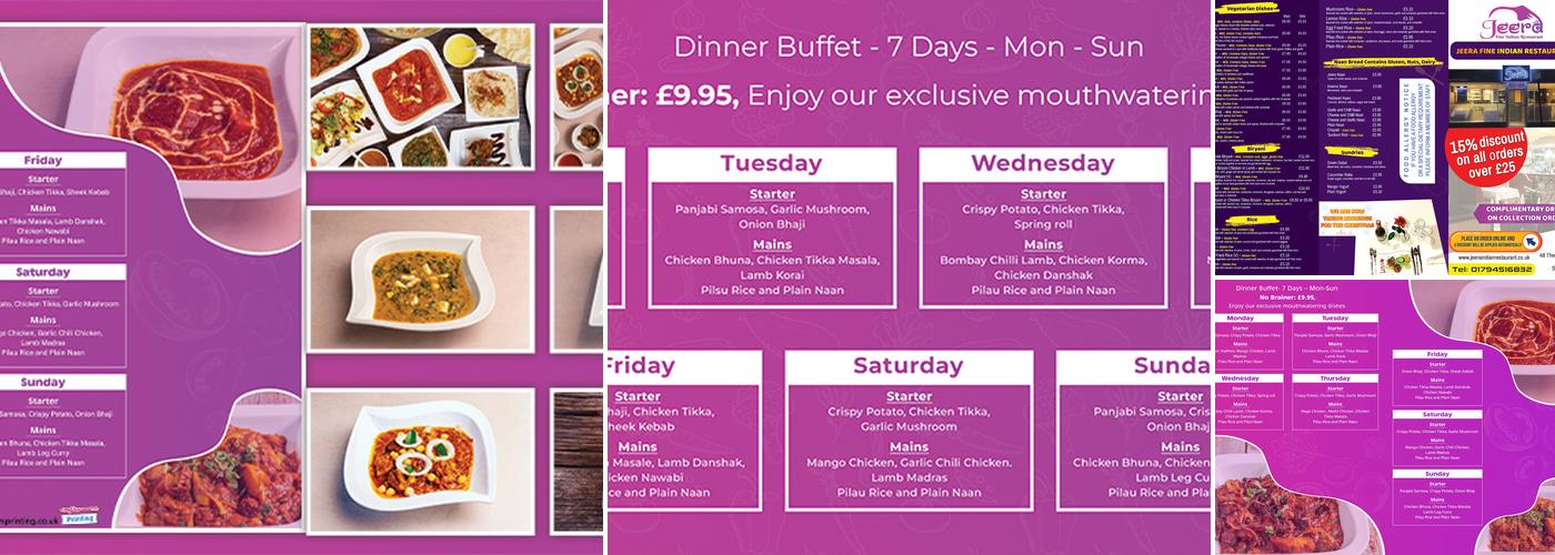 Jeera Fusion Indian & Piri Piri Menu