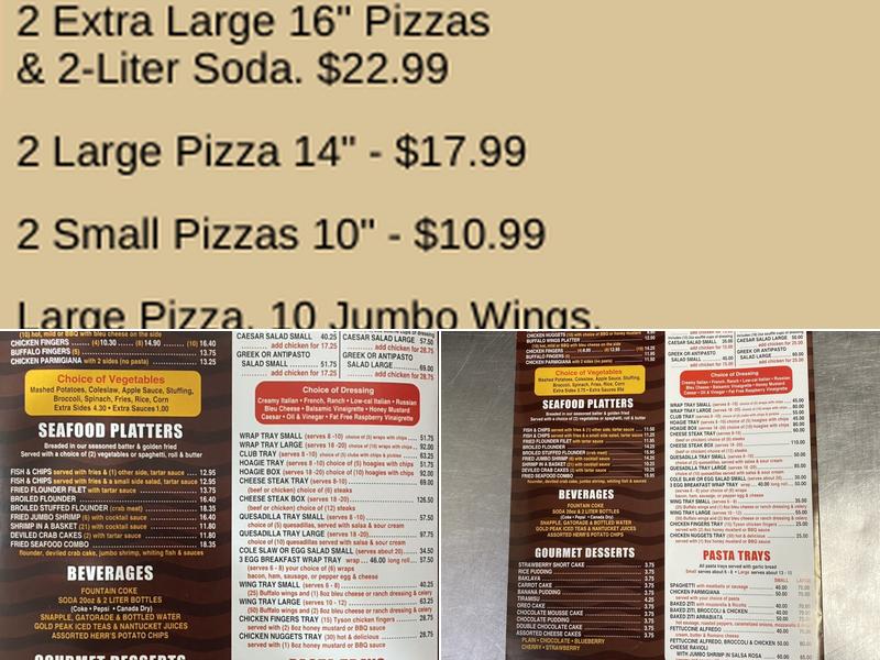 Kosmos Pizza Menu