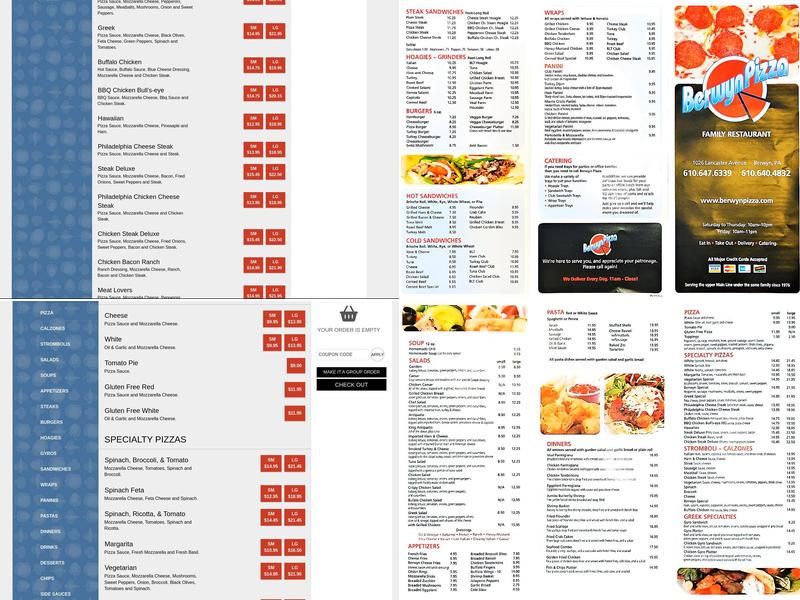 Berwyn Pizza Menu