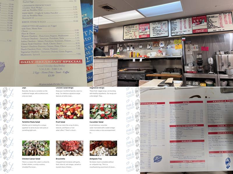 Lou's Sandwich Shop Menu