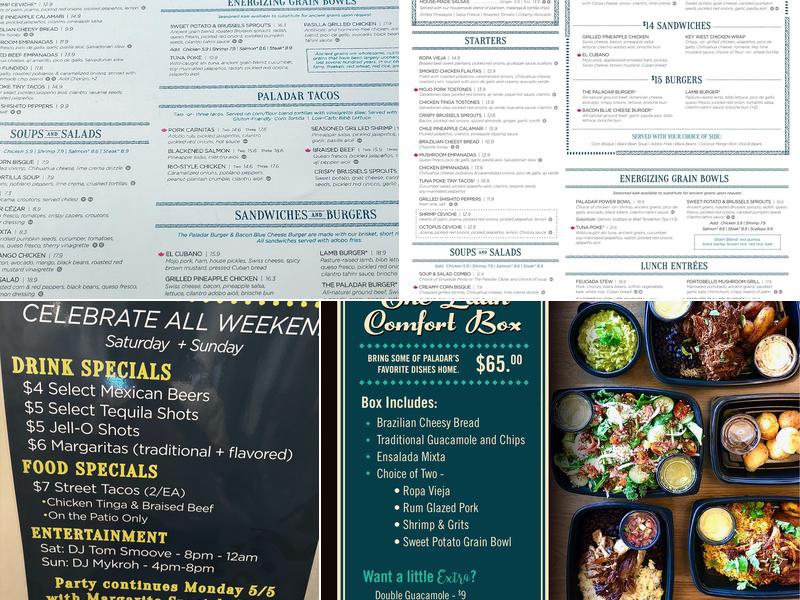 Paladar Latin Kitchen & Rum Bar Menu