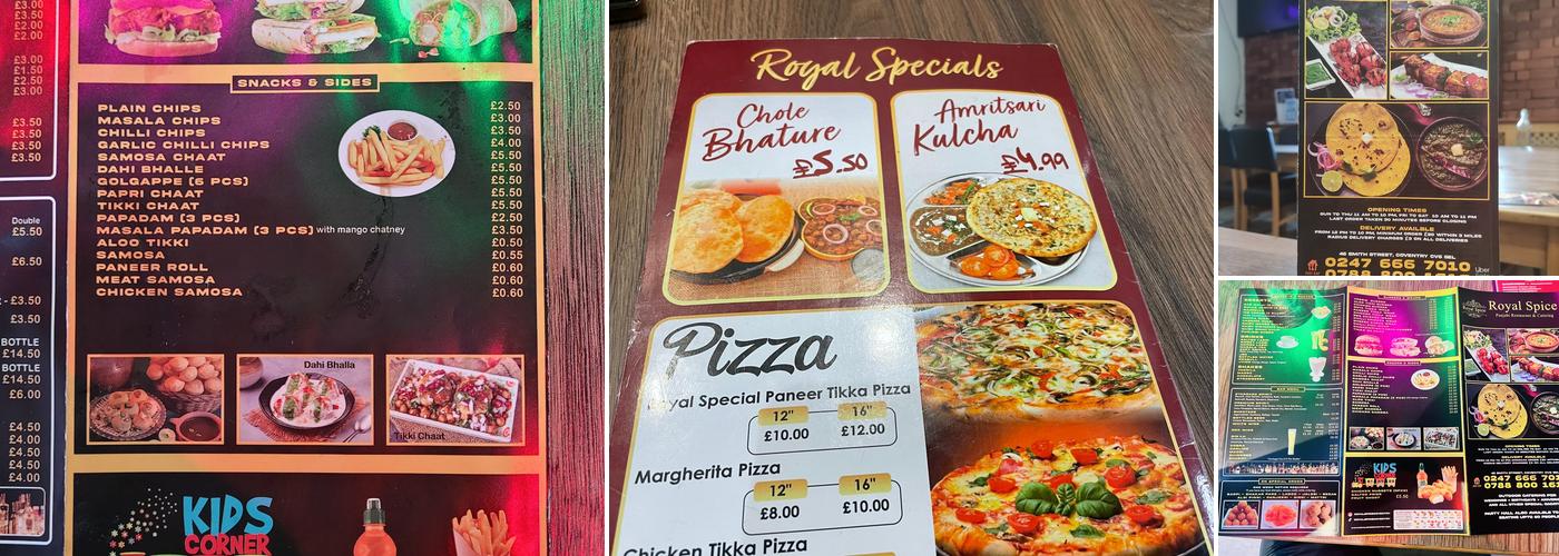 Royal Spice Restaurant & Catering Menu