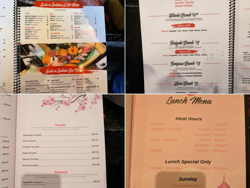 Sakura Grill Ashburn Menu