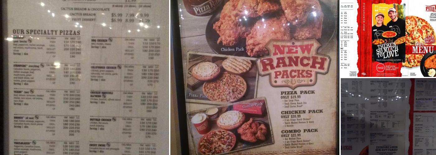 Pizza Ranch Menu