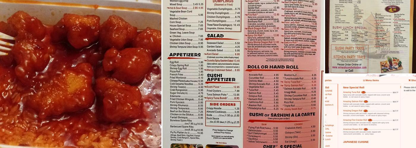 WIN WAH Menu