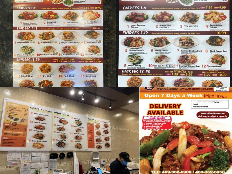 Rice Pot Frisco Legacy Menu