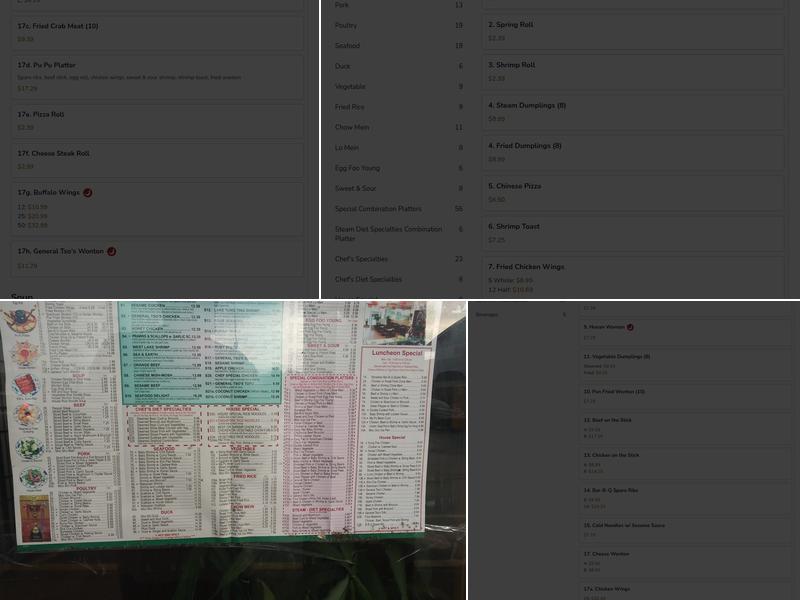 New Ruby Chinese Restaurant Menu