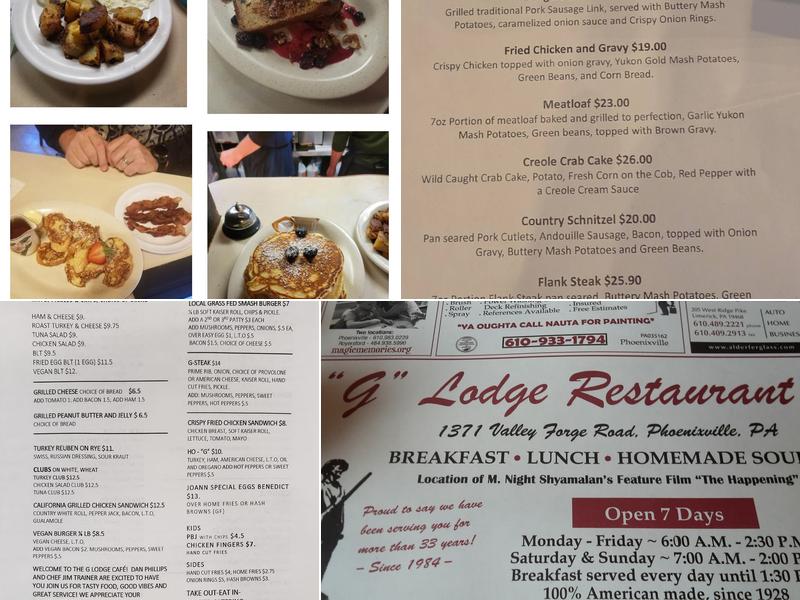 G-Lodge Cafe Menu