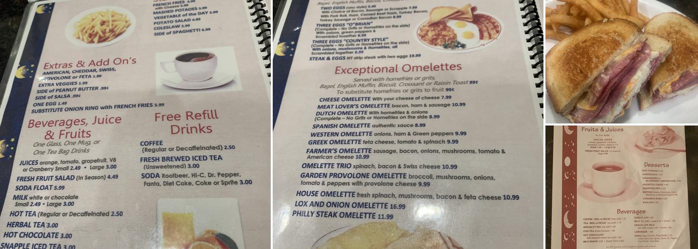 Moonlight Diner Menu