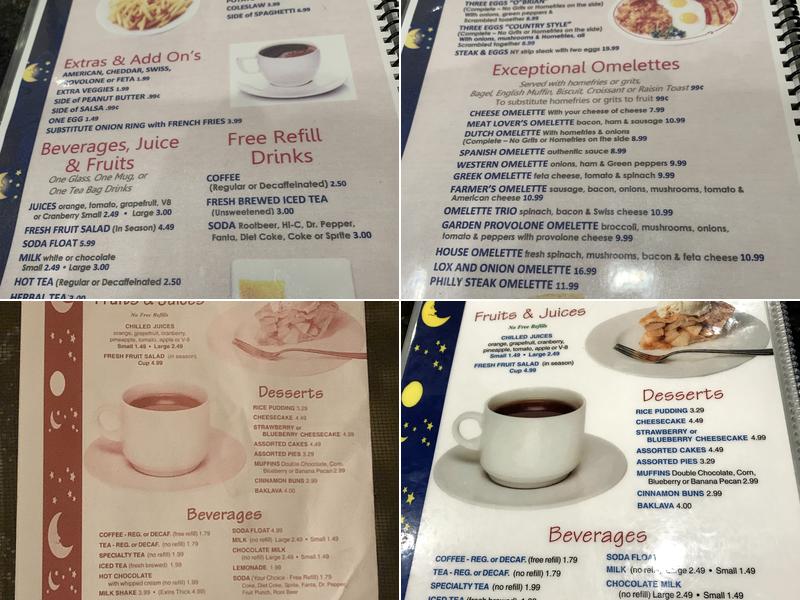 Moonlight Diner Menu