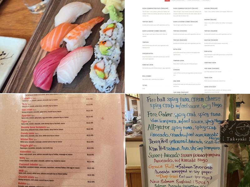 Akira Sushi Bistro Menu