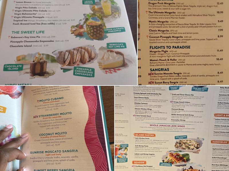 Bahama Breeze Menu