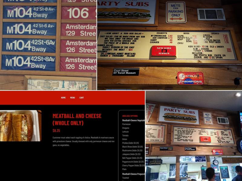 New York Sub Hub Menu