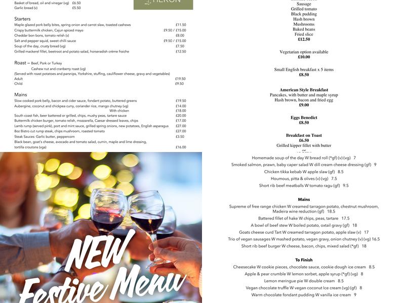 Potters Heron Pub & Restaurant Menu