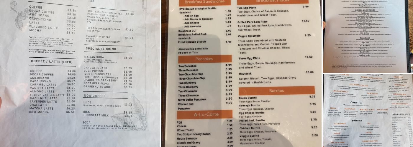 Rising Sun Cafe Menu