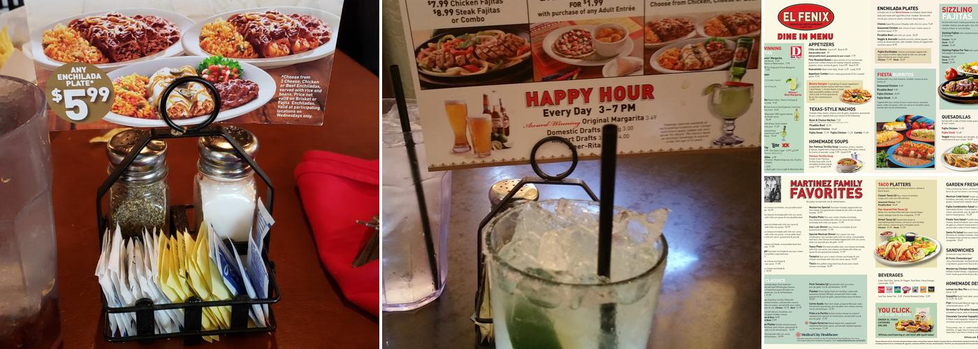 El Fenix Menu