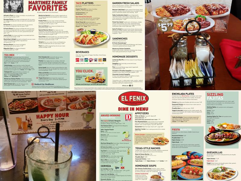 El Fenix Menu