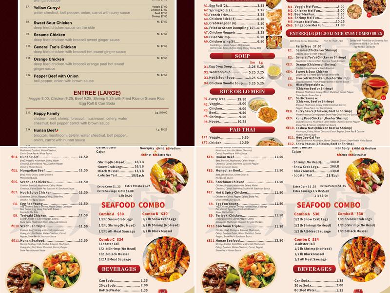 Win Hing Menu
