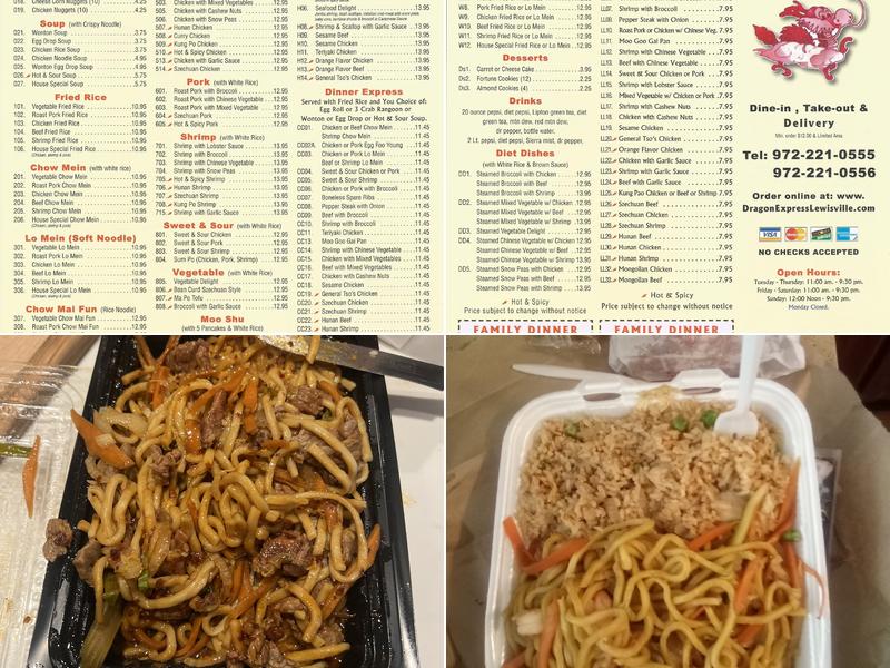 Dragon Express Menu