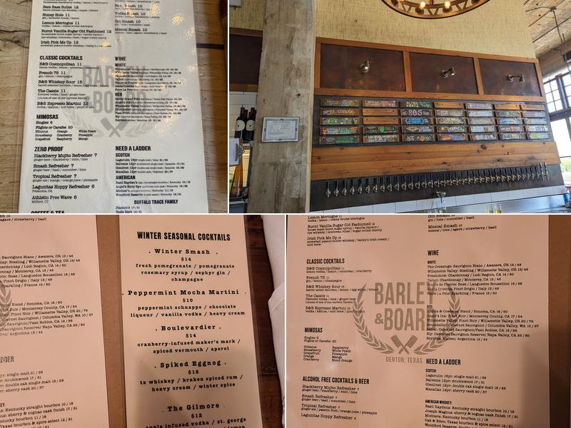 Barley & Board Menu